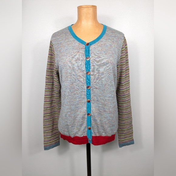 Eva & Claudi Size Large Wool Alpaca Blend Size Large Danish Design Artsy Funky - Picture 1 of 14